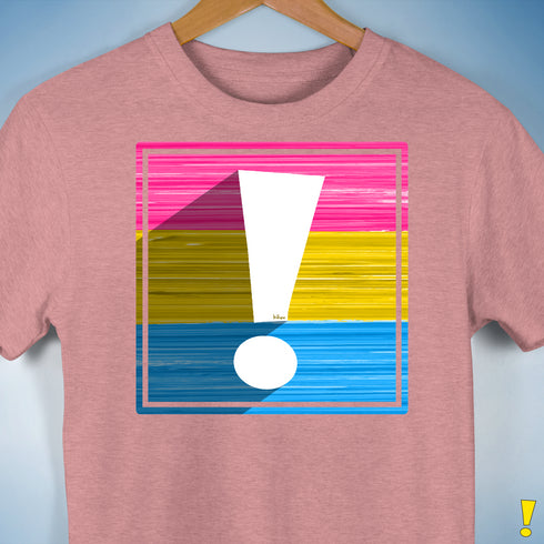 Pansexual Pride Flag Exclamation Point Premium Unisex T-Shirt - Mauve Heather